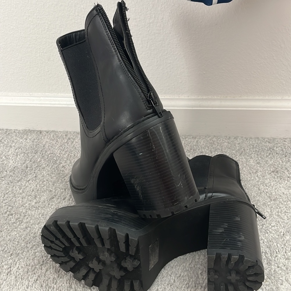 MADDEN GIRL KAMORA BLACK PLATFORM BOOTIES 9 - Picture 10 of 15